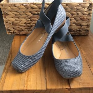 Raffia ballet flats